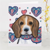 Beagle kaart (Gele Bloem)