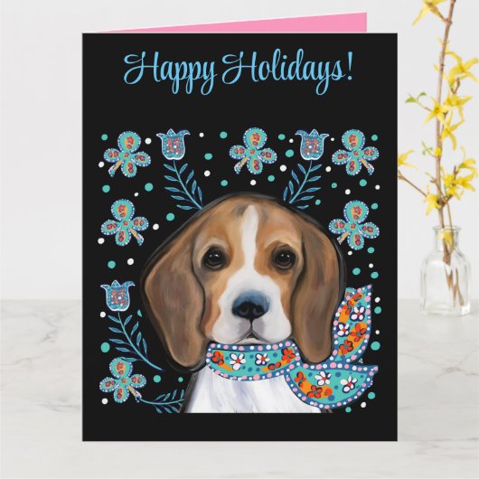 Beagle Kaart (Gele Bloem)