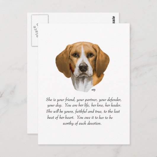 Beagle Keepomwille Briefkaart (Voorkant / Achterkant)
