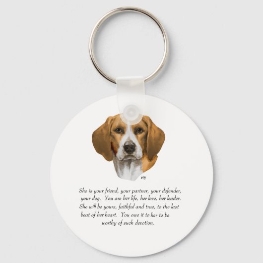 Beagle Keepomwille Sleutelhanger (Voorkant)