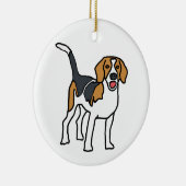 Beagle Keramisch Ornament (Rechts)