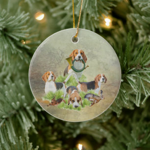 Beagle Keramisch Ornament