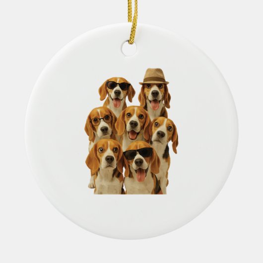 Beagle Keramisch Ornament (Voorkant)