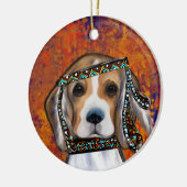Beagle keramisch ornament (Links)