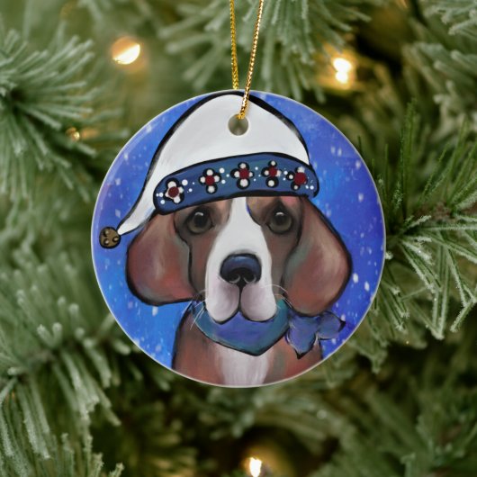 Beagle Keramisch Ornament (Boom)
