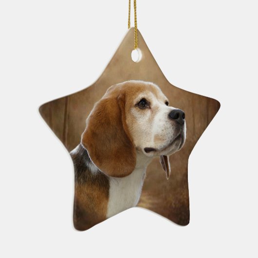 Beagle Keramisch Ornament (Rechts)