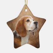 Beagle Keramisch Ornament (Links)