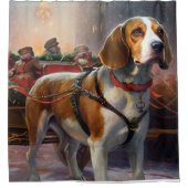 Beagle kerst feestelijk seizoen douchegordijn (Voorkant)