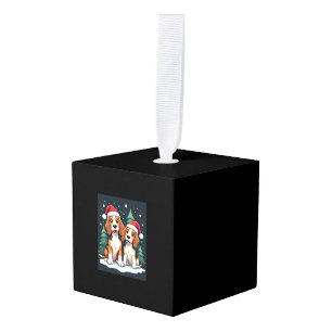 Beagle Kerst hondeneigenaar Xmas Vakantie Pyjama L Kubus Ornament