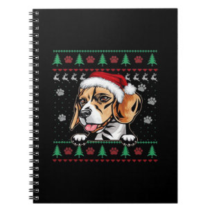 Beagle Kerst Uglyer Hond Xmas Oversized T-shirt Notitieboek