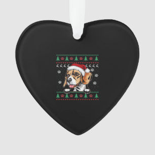 Beagle Kerst Uglyer Hond Xmas Oversized T-shirt Ornament