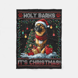 Beagle Kerstboom Lights Decorations Hondenliefhebb Fleece Deken
