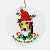 Beagle kerstcadeaus Ornament (Voorkant)