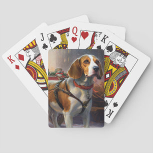 Beagle Kerstfeest Seizoen Pokerkaarten