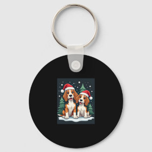 Beagle Kersthond Eigenaar Xmas Vakantie Panama Lon Sleutelhanger