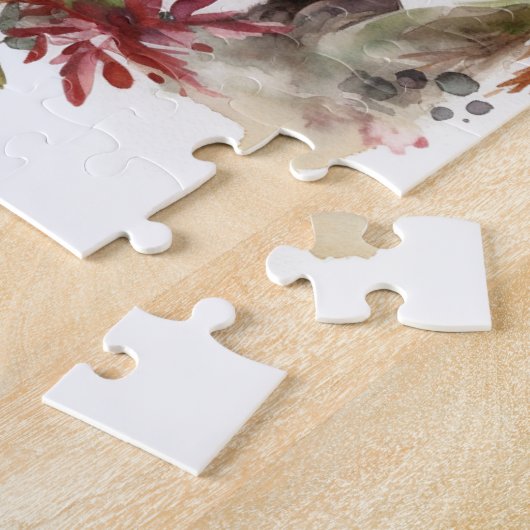 Beagle Kerstkrans Feestelijke Pup Legpuzzel (Zijkant)