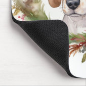 Beagle Kerstkrans Feestelijke Pup Muismat (Hoek)