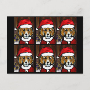 BEAGLE KERSTMAN FEESTDAGENKAART