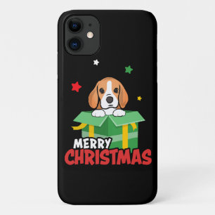 Beagle Kerstman Hondenliefhebbers Prettig Kerstfee iPhone 11 Hoesje