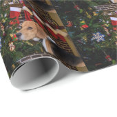 Beagle Kerstmis Cadeaupapier (Rol Hoek)