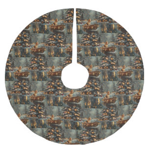 Beagle Kerstmis Feestelijke Reis Kerstboom Rok