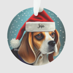 Beagle, Kerstmis, Kerstman Hond Ornament