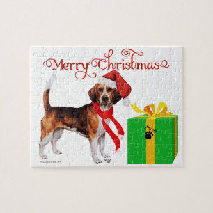 Beagle Kerstmis Legpuzzel