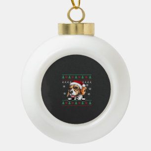 Beagle Kerstmis Lelijkere Hond Kerstmis Oversized Keramische Bal Ornament