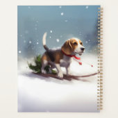 Beagle Kerstmis sneeuw winter Planner (Achterkant)