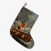 Beagle kerstvakantie kleine kerstsok (Voorkant (Hangend))