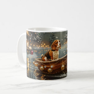 Beagle kerstvakantie koffiemok