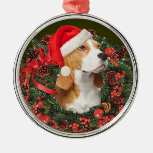 Beagle Kerstversiering Metalen Ornament