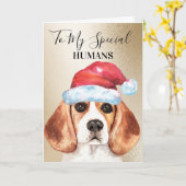 Beagle kerstwens voor mensen schattig kaart (Gele Bloem)