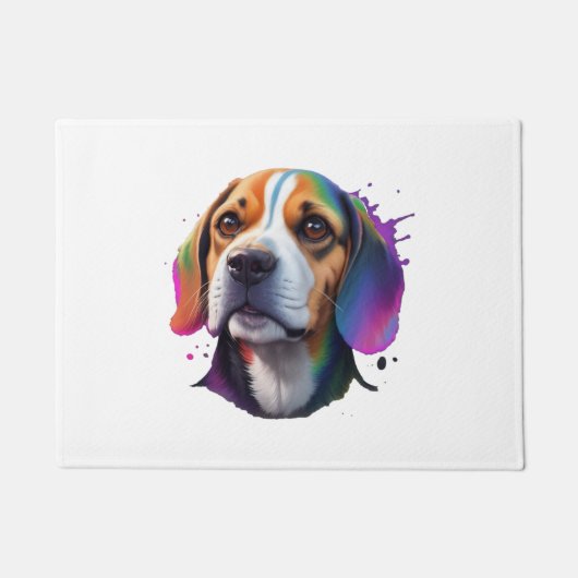 Beagle kleurrijk deurmat (Voorkant)