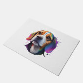 Beagle kleurrijk deurmat (Schuin)