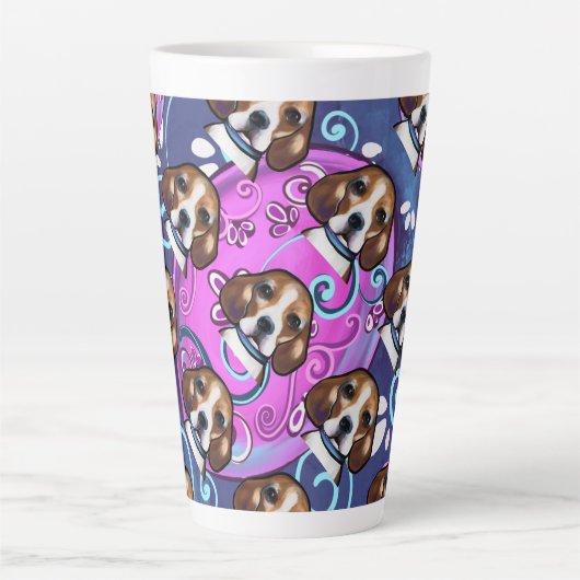 Beagle Latte Mok (Voorkant)