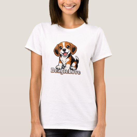 Beagle Liefde | Hondenliefhebbers T-shirt (Voorkant)