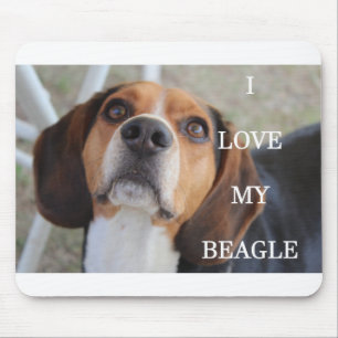 beagle liefde met zwart rood wit muismat