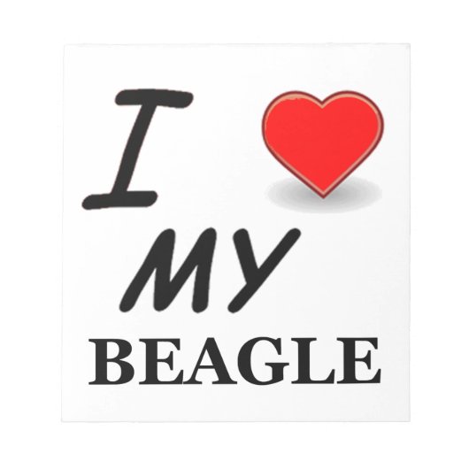 beagle liefde notitieblok (Voorkant)