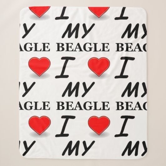 beagle liefde sherpa deken (Voorkant)