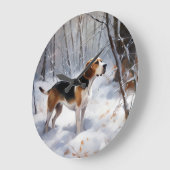 Beagle liet het sneeuwen Kerstmis Grote Klok (Hoek)