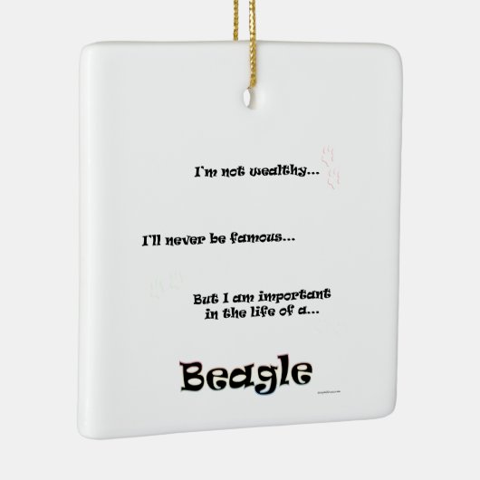 Beagle Life Keramisch Ornament (Rechts)