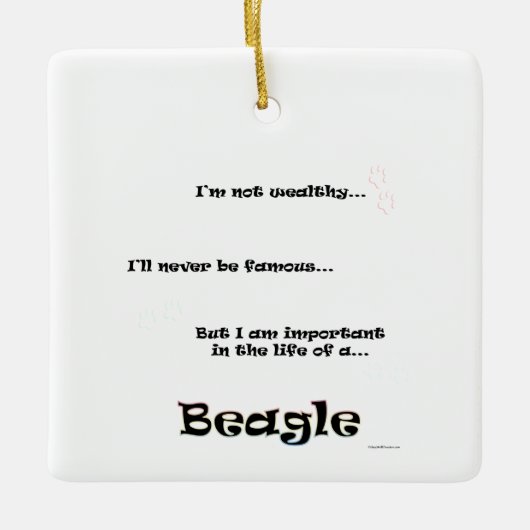 Beagle Life Keramisch Ornament (Voorkant)