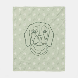 Beagle Lijn Kunst, Elegantie met Attitude Fleece Deken