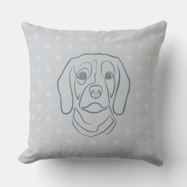Beagle Lijn Kunst, Elegantie met Attitude Kussen