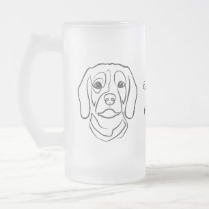 Beagle Lijn Kunst, Elegantie met Attitude Matglas Bierpul
