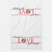 Beagle Love Kitchen Towel Theedoek (Verticaal)