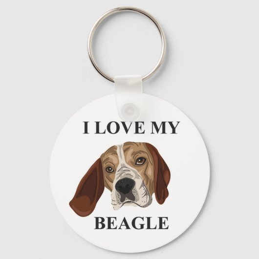 Beagle Love Sleutelhanger (Voorkant)