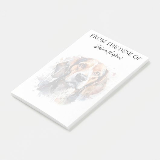 Beagle Lover Monogrammed Dog Post-it® Notes (Schuin)