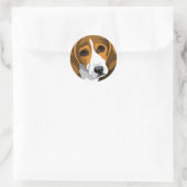 Beagle Lover Ronde Sticker (Tas)